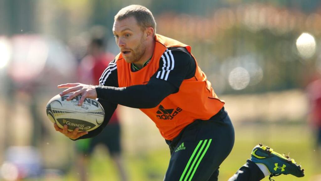 Keith Earls is working hard to avoid injuries. Photo: Cathal Noonan/Inpho