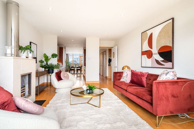 Living area with gas fire