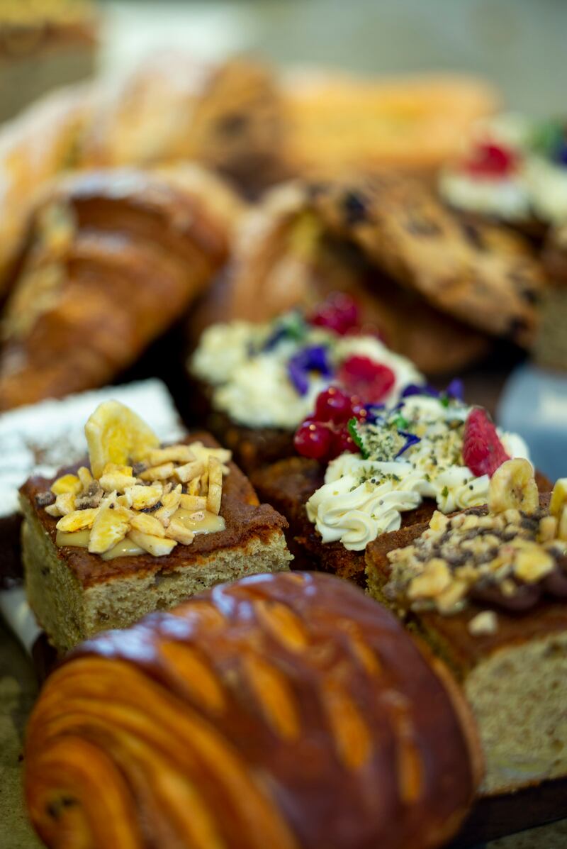 Cakes at Warehouse Food Market. Photograph: John Ohle
