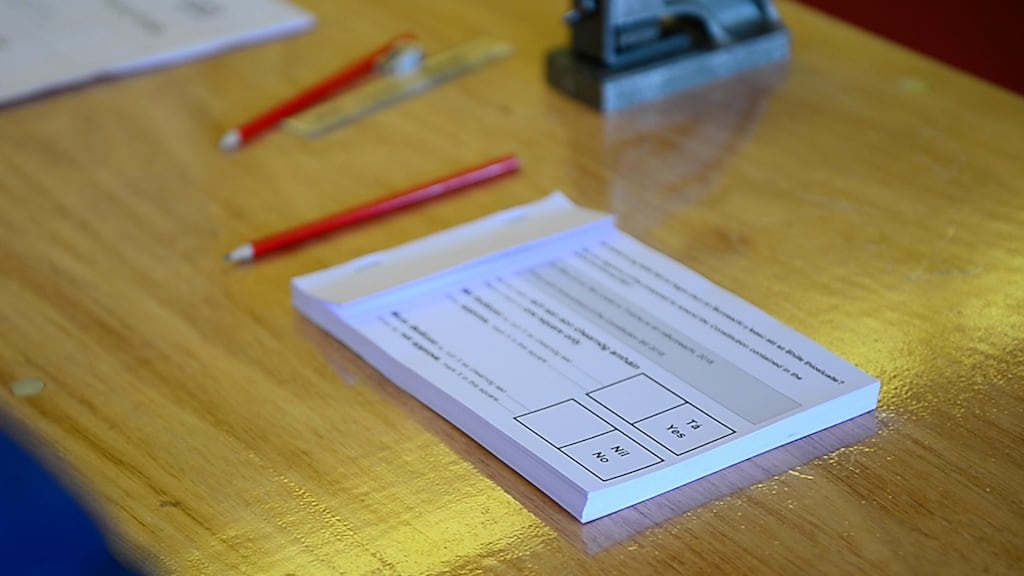 Referendum ballot paper: Nationally, there were 6,042 spoiled votes out of the 2,159,655 cast, just 0.27 per cent of the total. Photograph: Bryan O’Brien