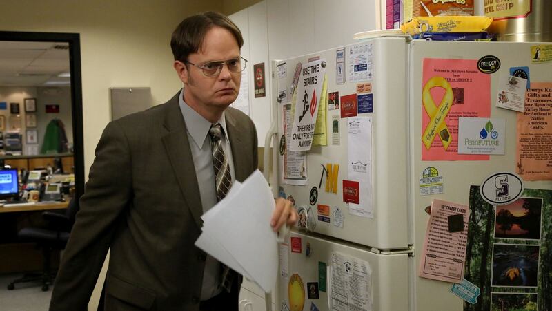 Rainn Wilson as Dwight Schrute in the ‘Stairmageddon’ episode of The Office. Photograph: Byron Cohen/NBC/Getty Images