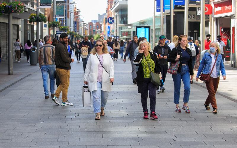 Shopping reopens: Henry Street today. Photograph: Gareth Chaney/Collins