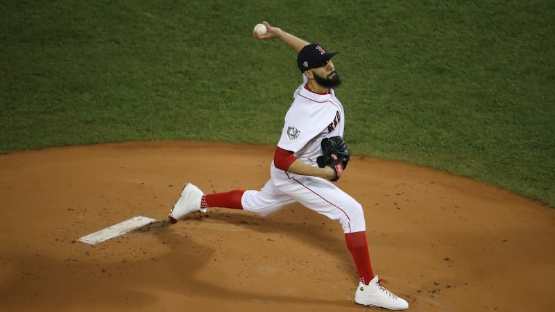 David Price of the Boston Red Sox pitches during Game 2 of the World Series. Photograph: Chang W Lee/NYT