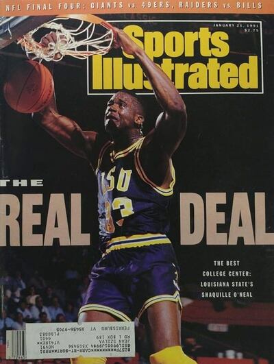Freshman collegestar Shaquille O’Neal on Sports Illustrated
