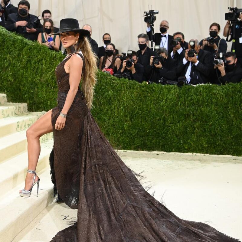 JLo channelled the wild west while on the US east coast in a look by Ralph Lauren