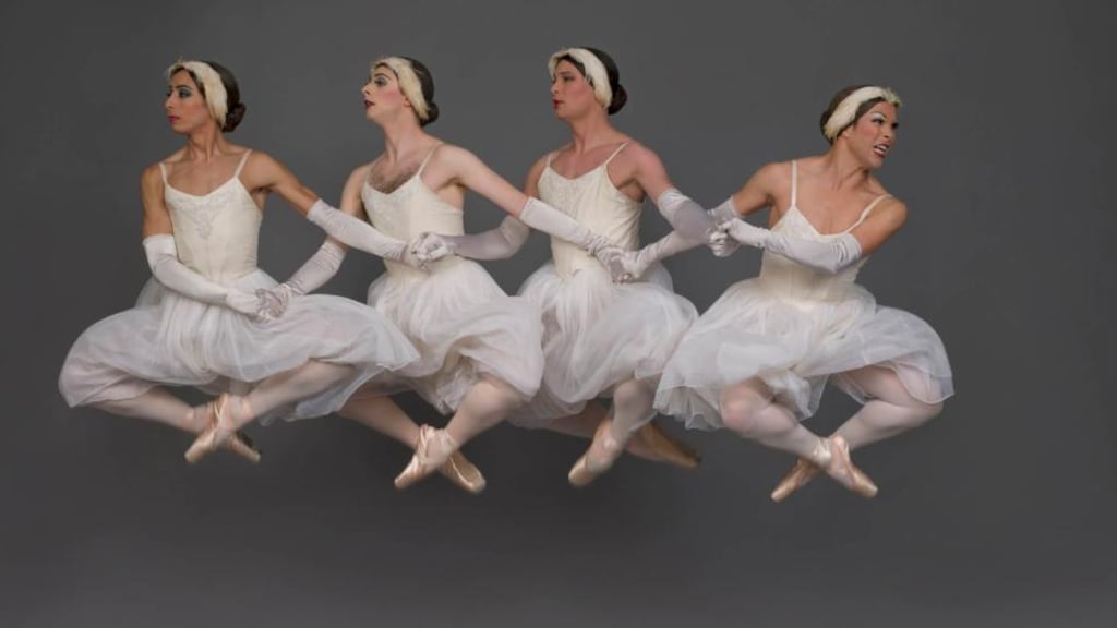 Les Ballets Trockadero de Monte Carlo: classical poise becomes pantomime as they bring Swan Lake to life