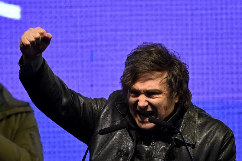 Given a huge part of Javier Milei’s appeal rested on his promise to do away with the corrupt practices of Argentine political life, recent scandal and his response to it are damaging, as they replicate many of the alleged particulars that scarred the presidency of Cristina Kirchner. Photograph: Luis Robayo/AFP/Getty