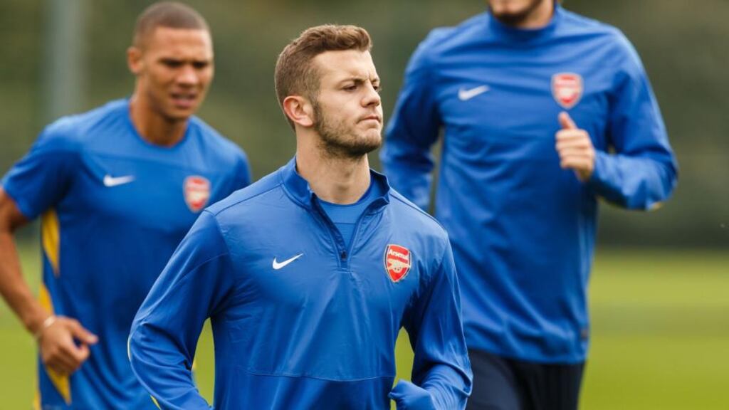 Arsenal’s Jack Wilshere denies being a smoker after photo suggests otherwise. Photograph: John Walton/PA Wire