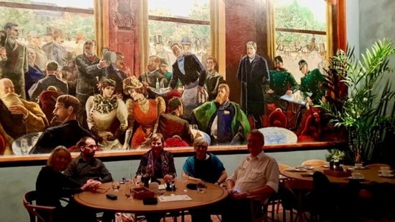 The mural in The Grand Hotel, Oslo