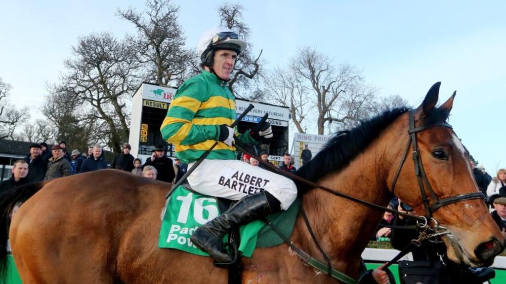 Tony McCoy on Colbert Station after winning the Paddy Power Chase in 2012.