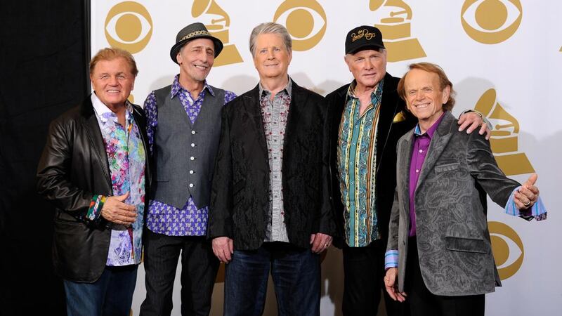 Bruce Johnston (from left to right), David Marks, Brian Wilson, Mike Love and Al Jardine of The Beach Boys at the Grammy Awards in 2012. Photograph: Kevork Djansezian/Getty