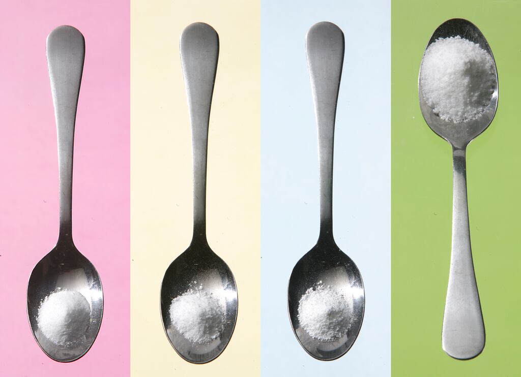 Alternative sweeteners in different spoons. Aspartame is found in thousands of sugar-free products including chewing gums, yogurts and energy drinks. Photograph: Tony Cenicola/The New York Times