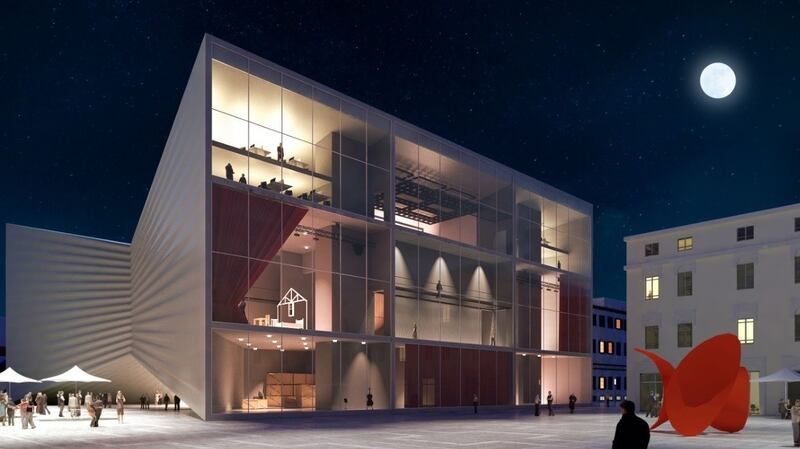An artist’s impression of the planned new Albanian national theatre in Tirana. Image courtesy of Tirana city hall