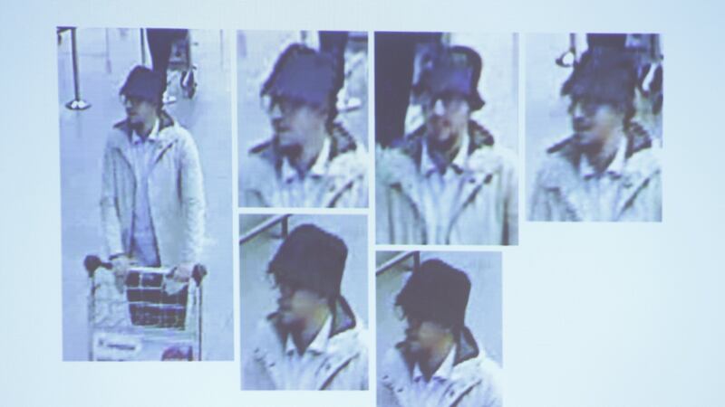 Still images of the “man in hat” suspect from Zaventem airport in Brussels. File photograph: Belgian Federal Police/Reuters