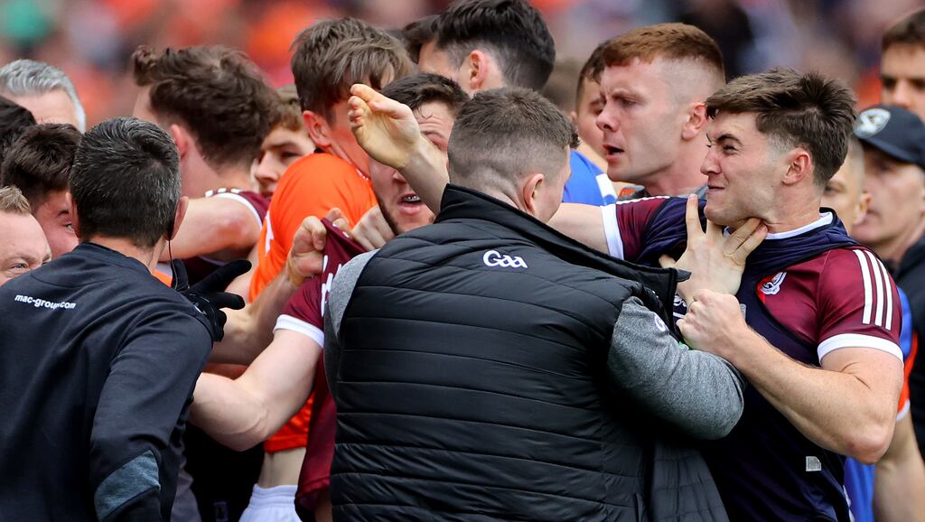 Galway's Damien Comer was allegedly gouged as a brawl broke out at Croke Park. Photograph: James Crombie/Inpho