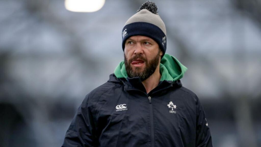 Ireland head coach Andy Farrell: ‘We’re in a good place, we’re brimming, ready for what we know is going to be a really, really tough game’ Photograph: Dan Sheridan/Inpho
