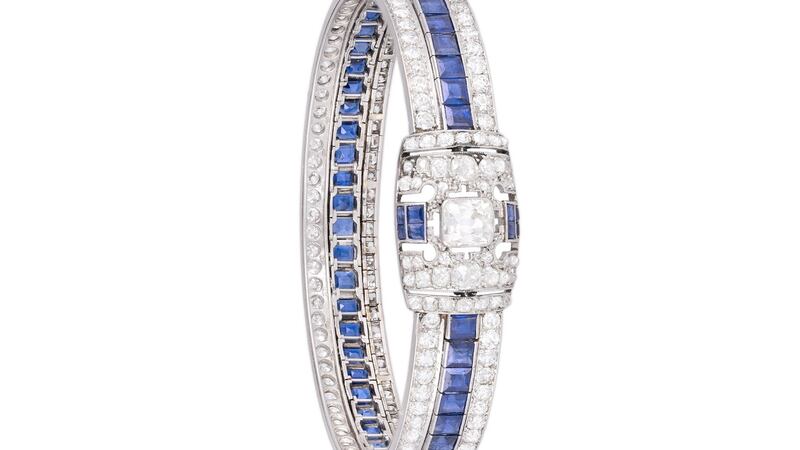 Art deco sapphire and diamond bangle €6,000–€7,000