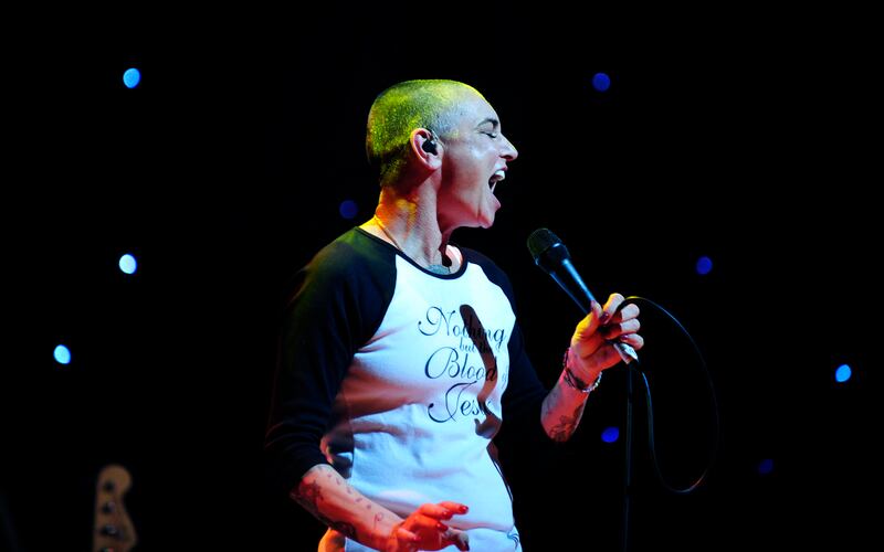 Sinéad O'Connor performing in the National Concert Hall in Dublin in August 2014. Photograph: Aidan Crawley
