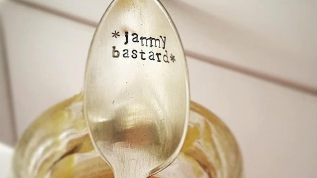 One of Galway-based shop Spoonerisms Crafts’s hand-stamped vintage spoons