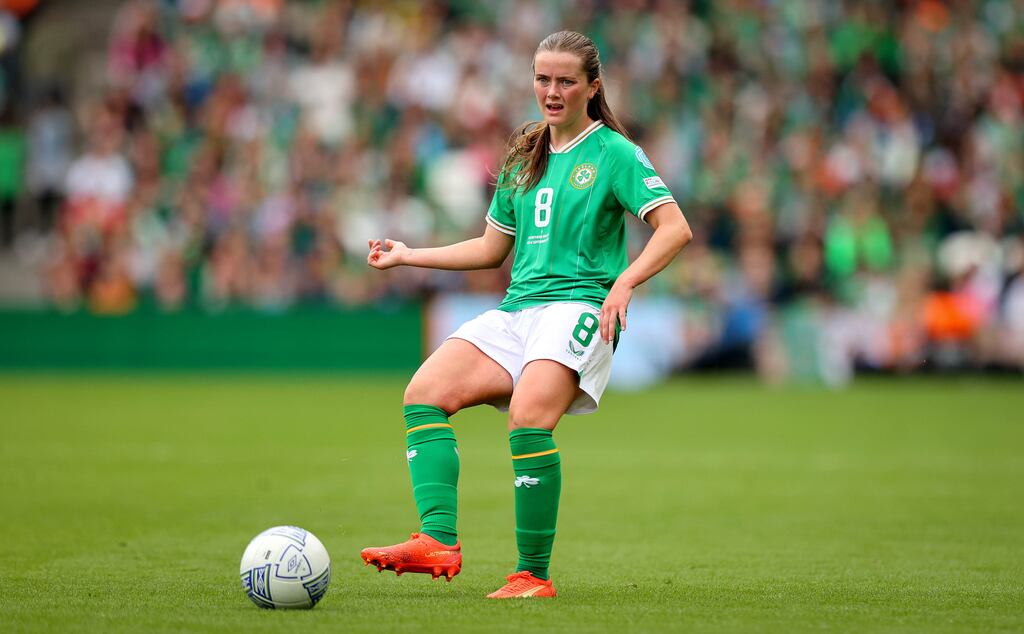 Republic of Ireland’s Tyler Toland in action against Northern Ireland at the Aviva Stadium last month. 'Football is not just about playing, it is about your mentality as well.' Photograph: Ryan Byrne/Inpho