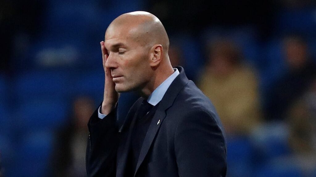 Zinedine Zidane: “I don’t understand what’s going on,” said Real Madrid’s manager after the cup defeat to humble Leganes. Photograph: Juan Medina/ERS