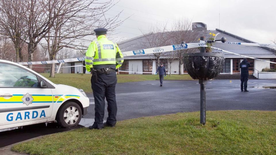 A man remains in critical condition today after he was shot in this church car park in west Dublin yesterday. Photograph: Gareth Chaney/ Collins