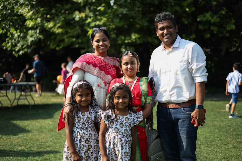 Chiranjeevi and family take part in India Day. Photograph: Dan Dennison/The Irish Times