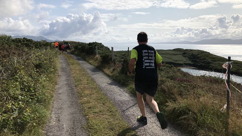 Runners at Bere Island parkrun in West Cork getting plenty of opportunity to practice hill training on their scenic running routes.
