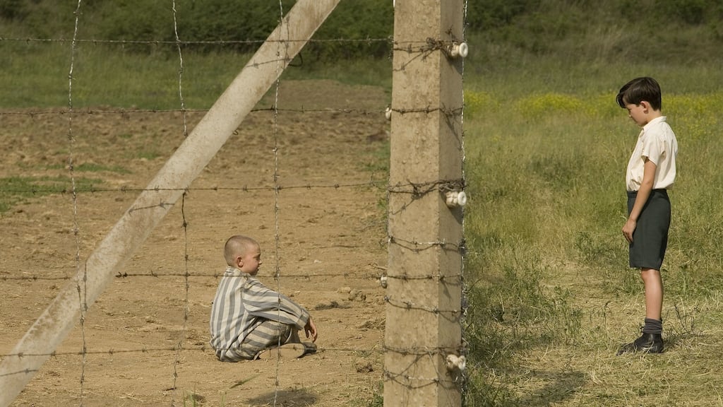 A scene from the 2008 film adaptation of The Boy In The Striped Pyjamas.