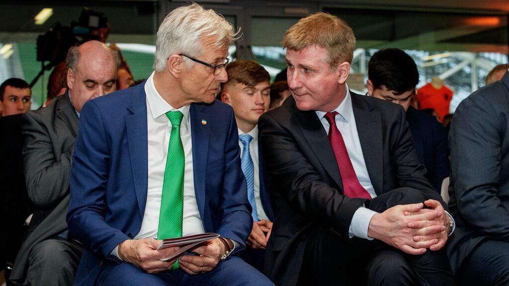 File photo of Ruud Dokter with Stephen Kenny. Photo: Ryan Byrne/Inpho