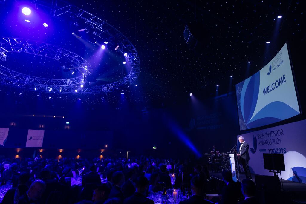 Tom O’Brien, managing partner Mazars, addressing attendees at the Irish Investor Awards