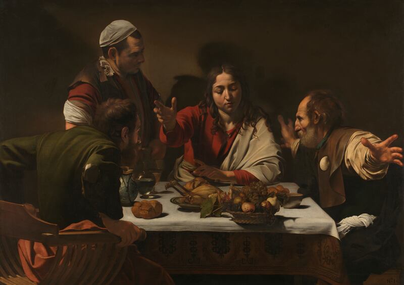 National Treasures: The Supper at Emmaus, which Caravaggio painted in 1601, is on show at the Ulster Museum. Photograph © National Gallery, London