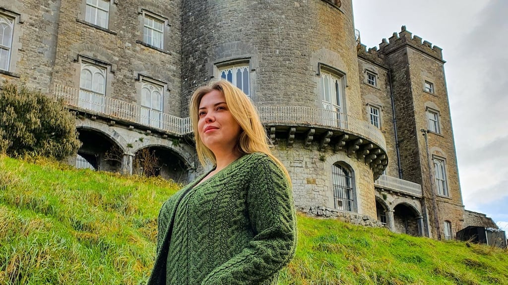 Irish-produced knitwear modelled at Slane Castle ahead of QVC’s St Patrick’s Day show. Photograph: Enterprise Ireland