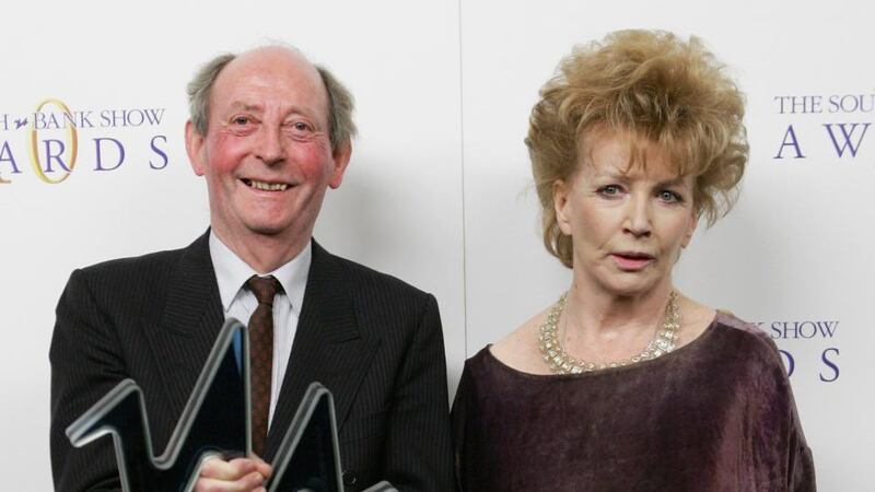 South Bank Show Awards: John McGahern with Edna O’Brien, who presented him with his prize, at the Savoy hotel in London in 2006. Photograph: MJ Kim/Getty