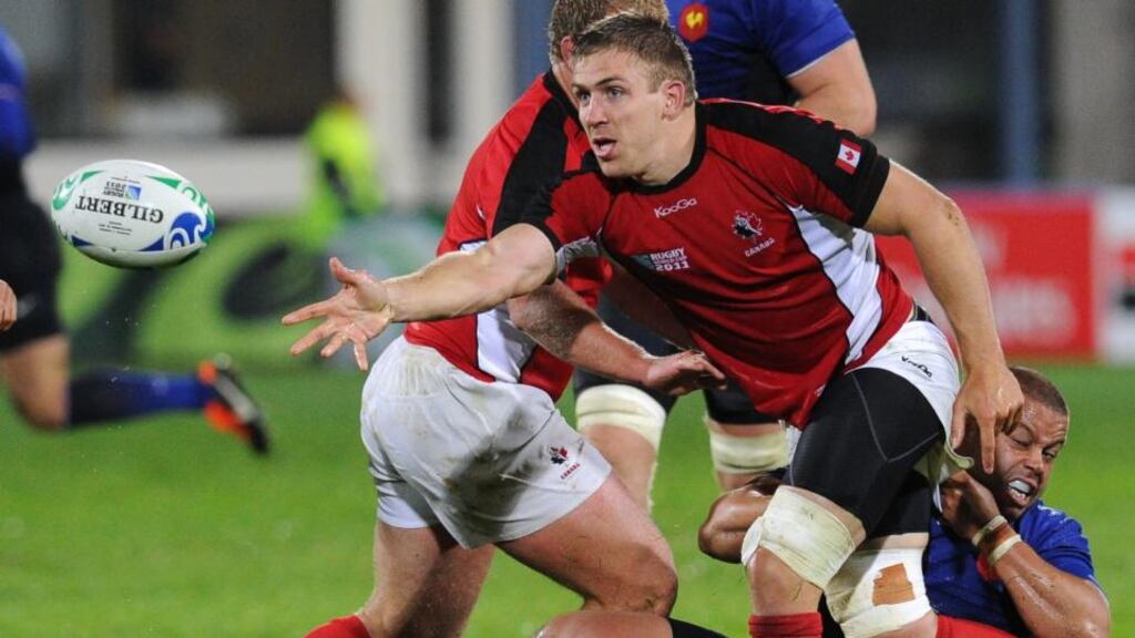Canada’s Jason Marshall scored a second-half try in the victory over the United States in Toronto. Photograph: Franck Fife/Getty Images/AFP