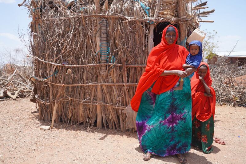 Amal Abdulahi and two of her children