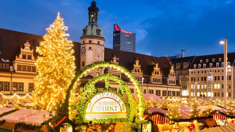 Christmas market at Leipzig’s Market Place