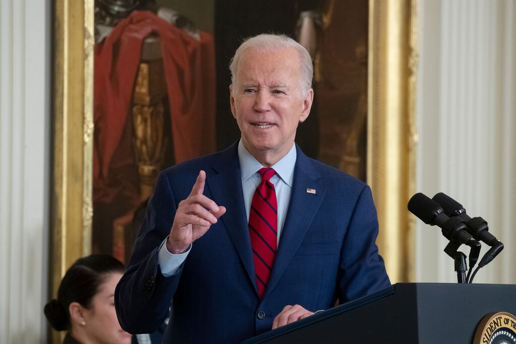 US president Joe Biden: These days we are hearing far less from Washington about co-operating with China and far more about confronting it. Photograph: Michael Reynolds/EPA