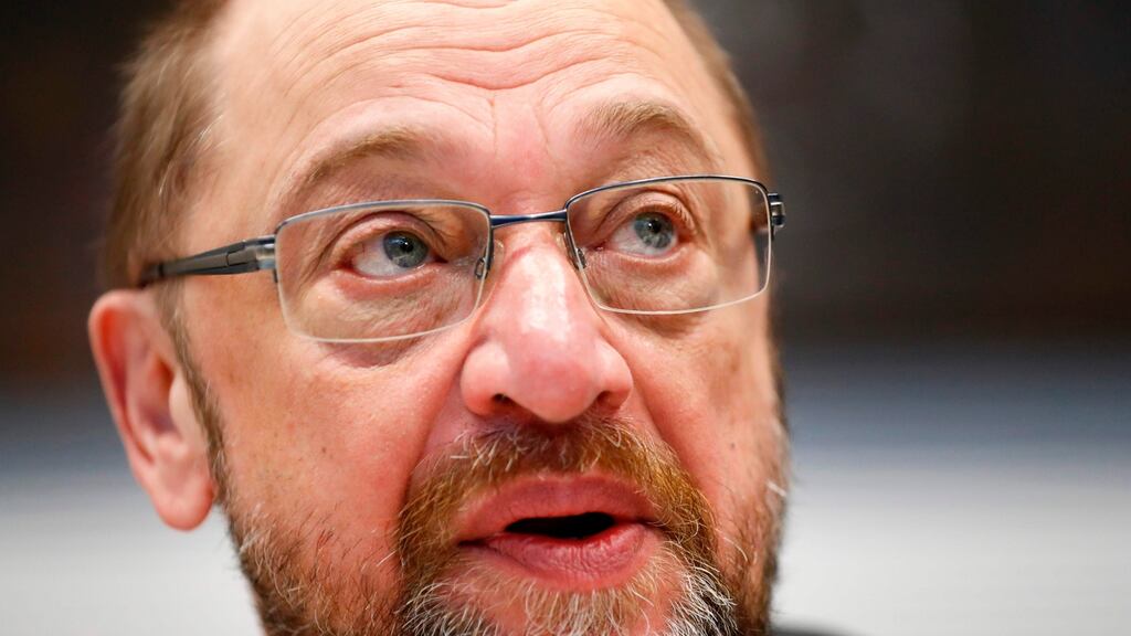 Martin Schulz, leader of the German social democratic SPD party. On Monday he said he would take another week to work out his next steps. Photograph: Odd Andersen/AFP/Getty Images