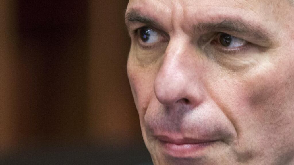Greek finance minister Yanis Varoufakis attends a euro zone finance ministers emergency meeting in Brussels on Saturday. Photograph: Reuters