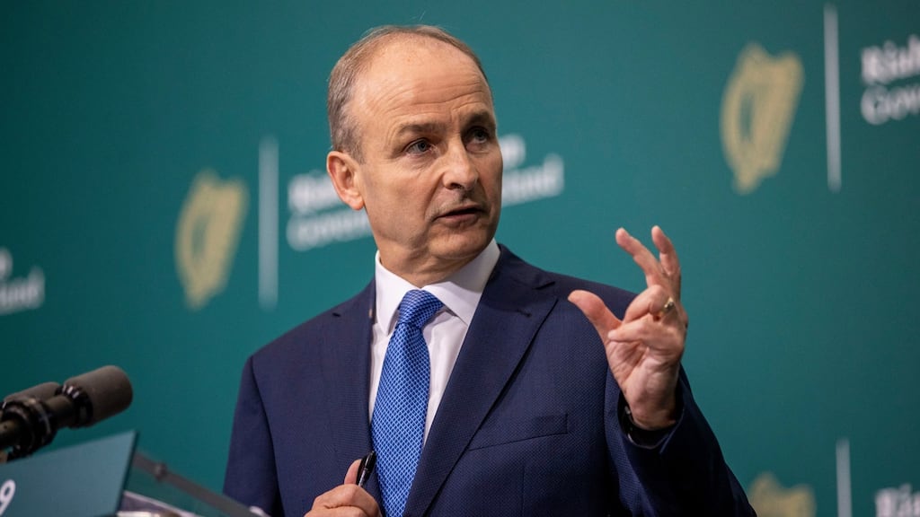 Taoiseach Micheál Martin defended reducing the pandemic payment on budgetary grounds. Photograph: Tom Honan/PA