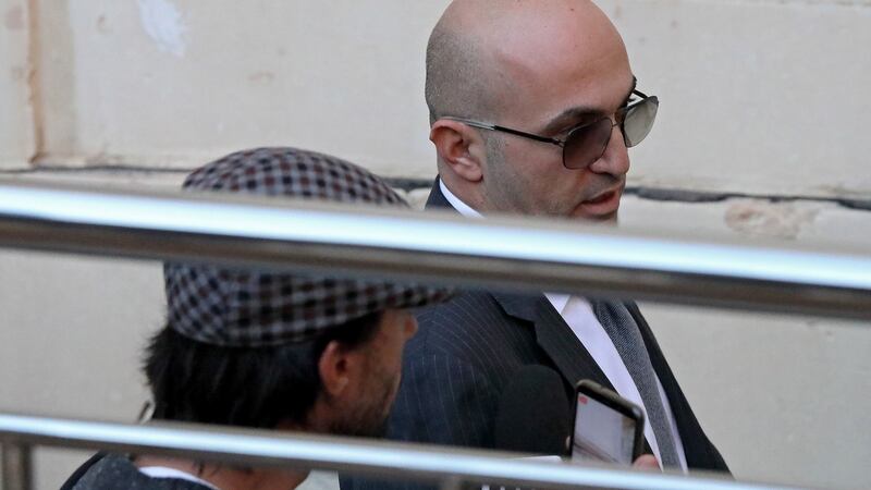 Businessman Yorgen Fenech leaves the Malta Law Courts, in Valletta. Photograph: Domenic Aquilina/EPA