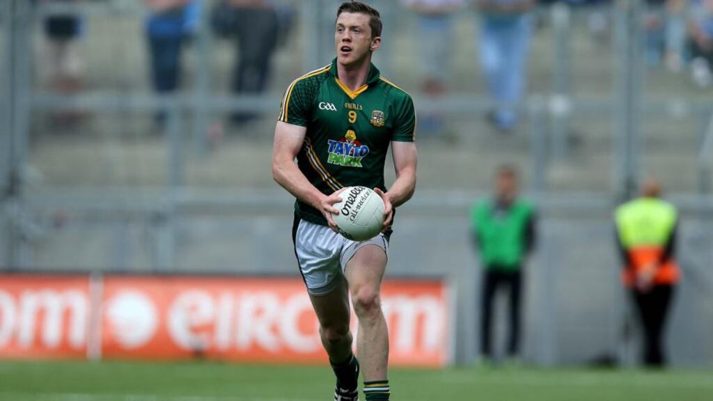 Meath’s Kevin Reilly in action against Westmeath in the Leinster semi-final. Photograph: Donall Farmer/Inpho