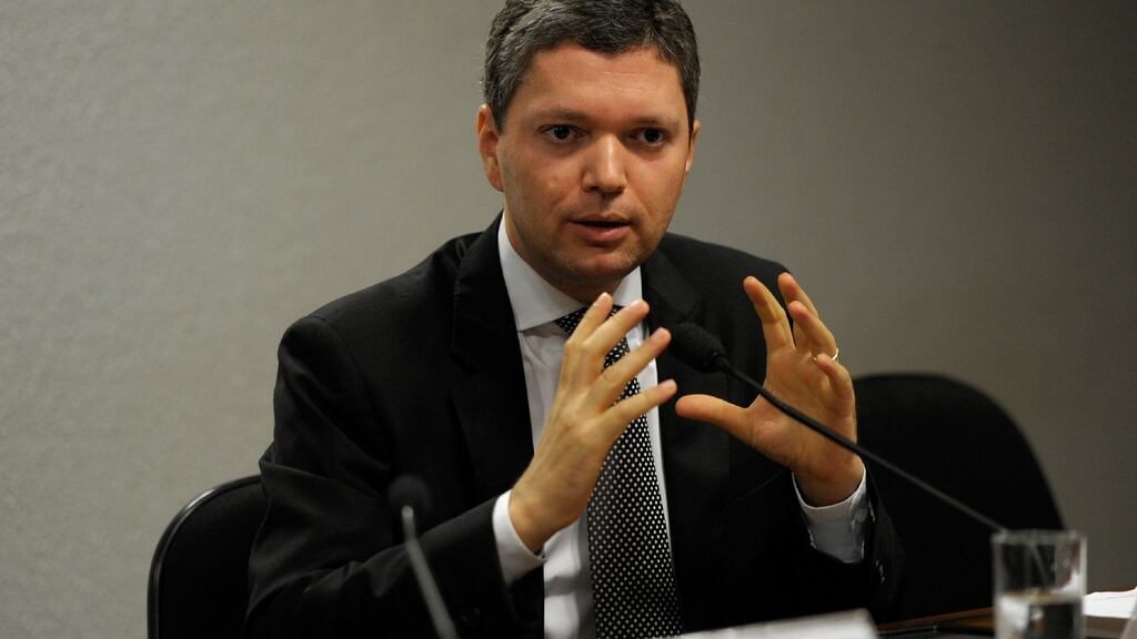 Brazil’s former minister for transparency Fabiano Silveira. Leaked recordings suggest he conspired to derail an inquiry into corruption at the state oil company Petrobras. Photograph: EPA