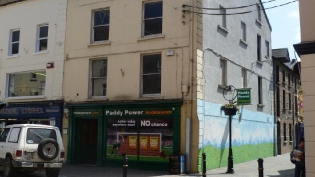 15 Quay Street in New Ross, Co Wexford:  ground floor is rented by bookmaker Paddy Power at €60,000 a year under a lease that is due to run until 2025
