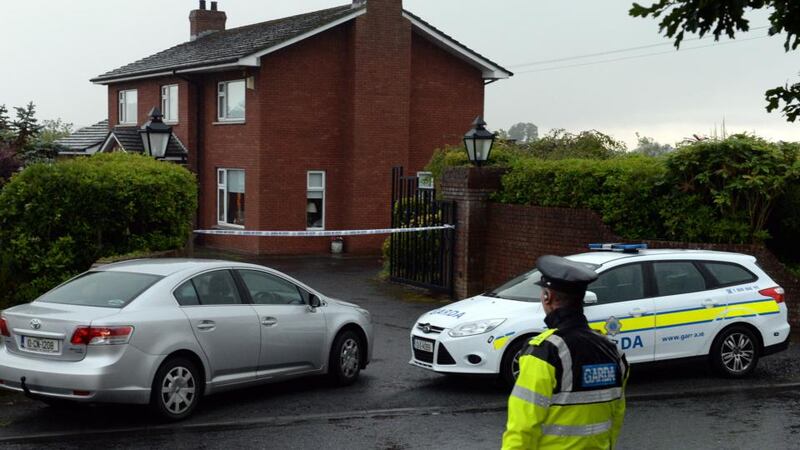 Gardai at the Quigley’s house near Hackballscross, Co Louth, on Monday. Photograph: Eric Luke/The Irish Times