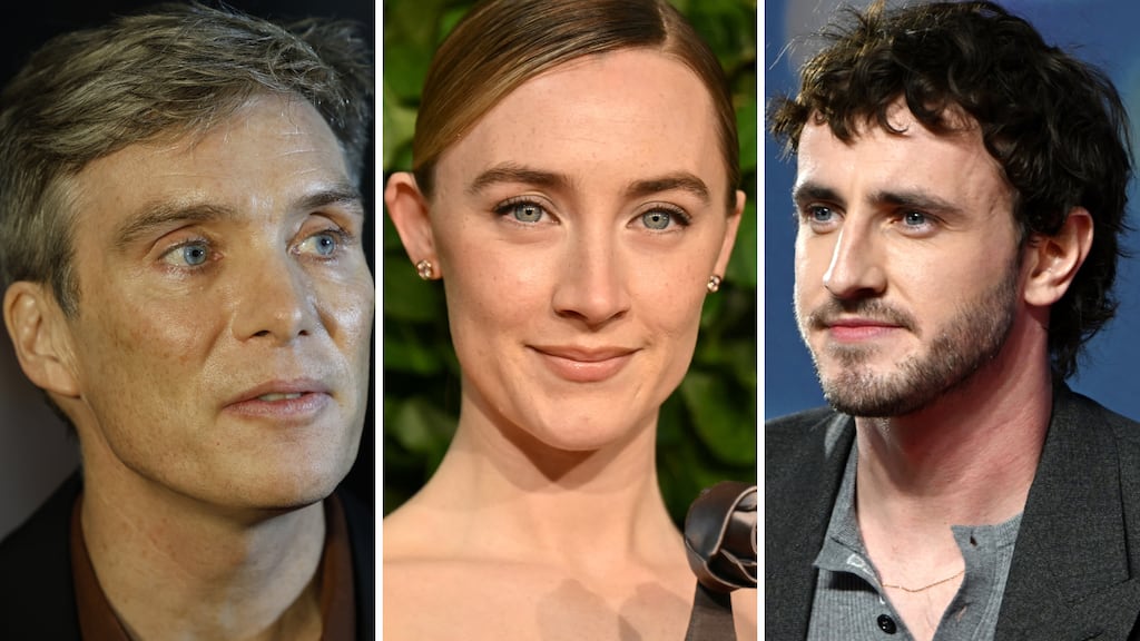 Irish actors Cillian Murphy, Saoirse Ronan and Paul Mescal are all in the running for nominations for this year's Golden Globes. Photographs: Getty Images/Wires