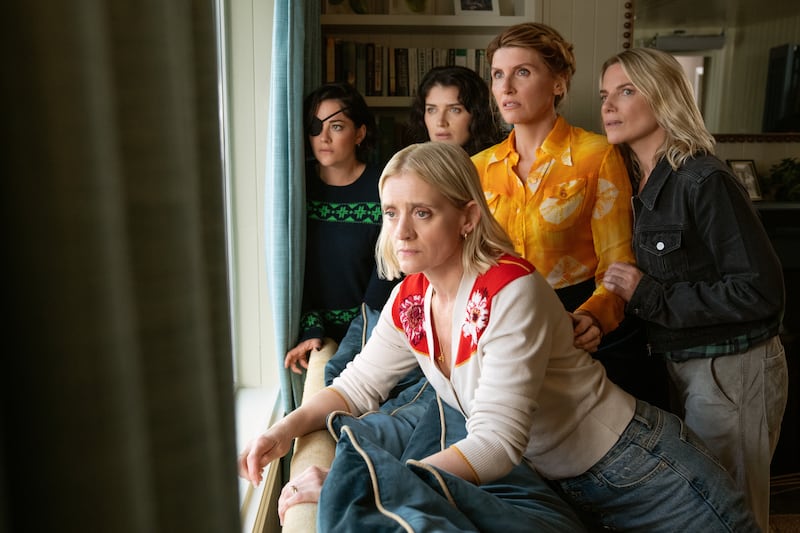 Bad Sisters: Sarah Greene, Anne-Marie Duff, Eve Hewson, Sharon Horgan and Eva Birthistle in season two. Photograph: Apple TV+/Natalie Seery