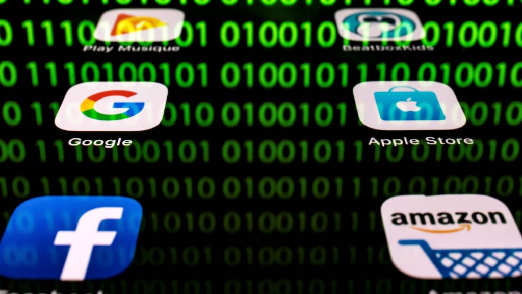 Tech stocks have been hit hard this year, as reflected in the sector’s S&P 500 weighting.  Photograph: Lionel Bonaventure/AFP via Getty Images
