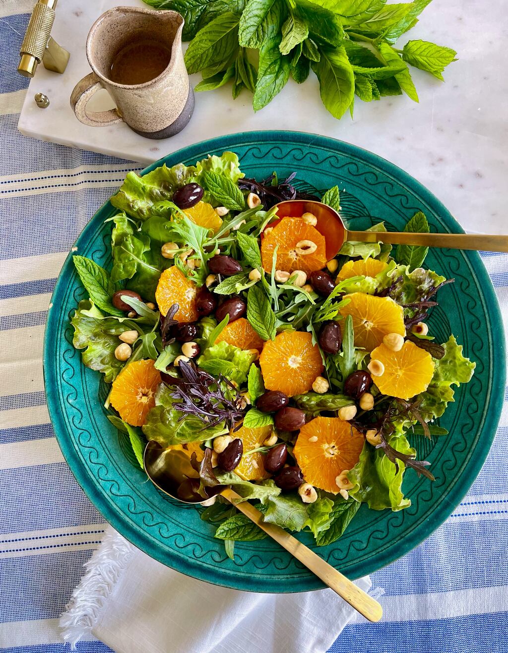 Orange, olive and mint salad. Photograph: Lilly Higgins